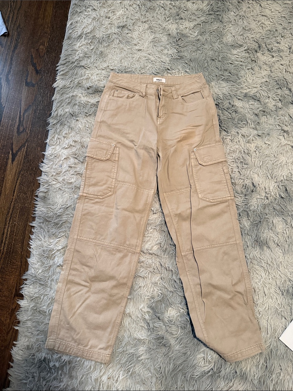 Garage Beige Mid-rise Cargo Utility Pants Size 01